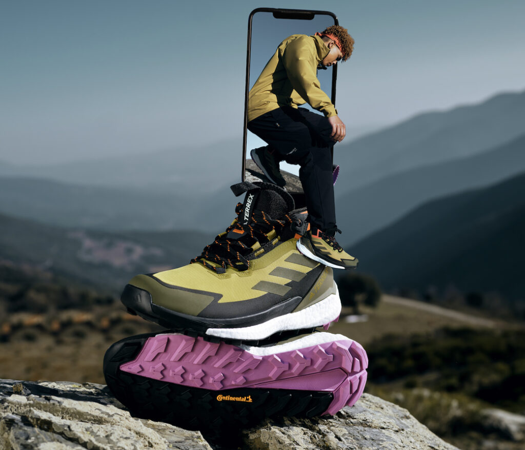 Adidas Terrex žygio batai su violetiniu Continental padu